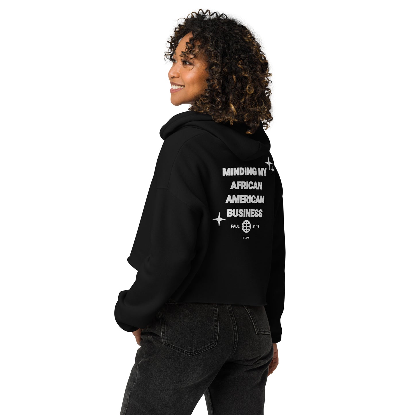 Women's Cropped Cotton Hoodie