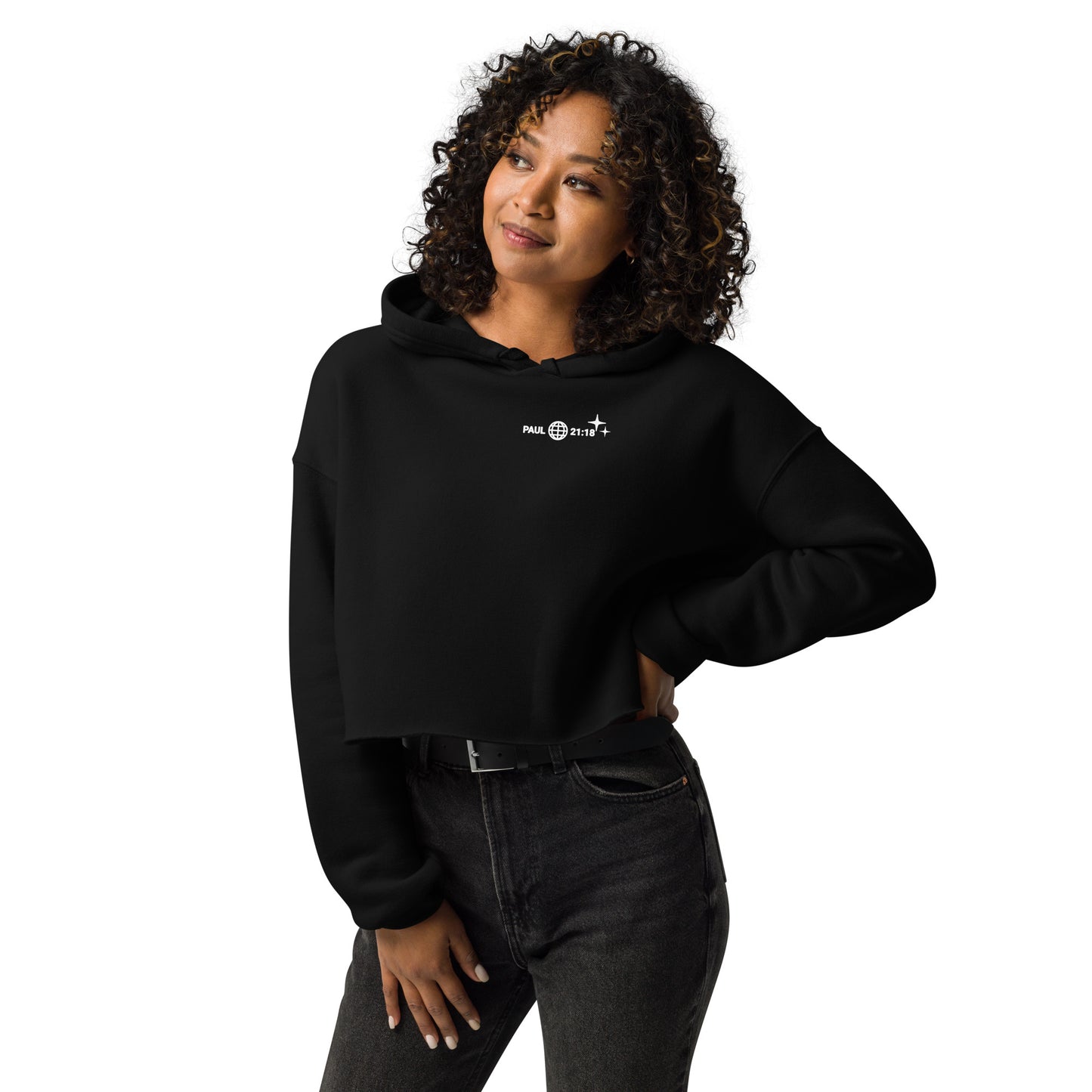 Women's Cropped Cotton Hoodie