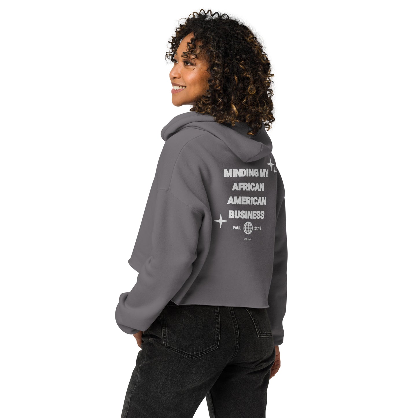 Women's Cropped Cotton Hoodie