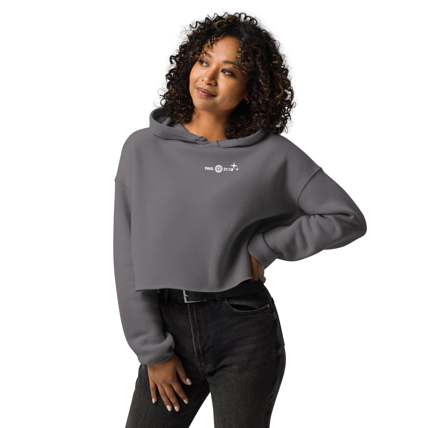 Women's Cropped Cotton Hoodie